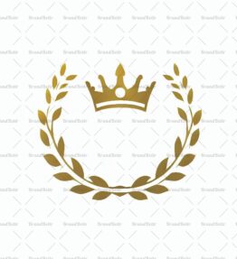 Krone und Lorbeerkranz